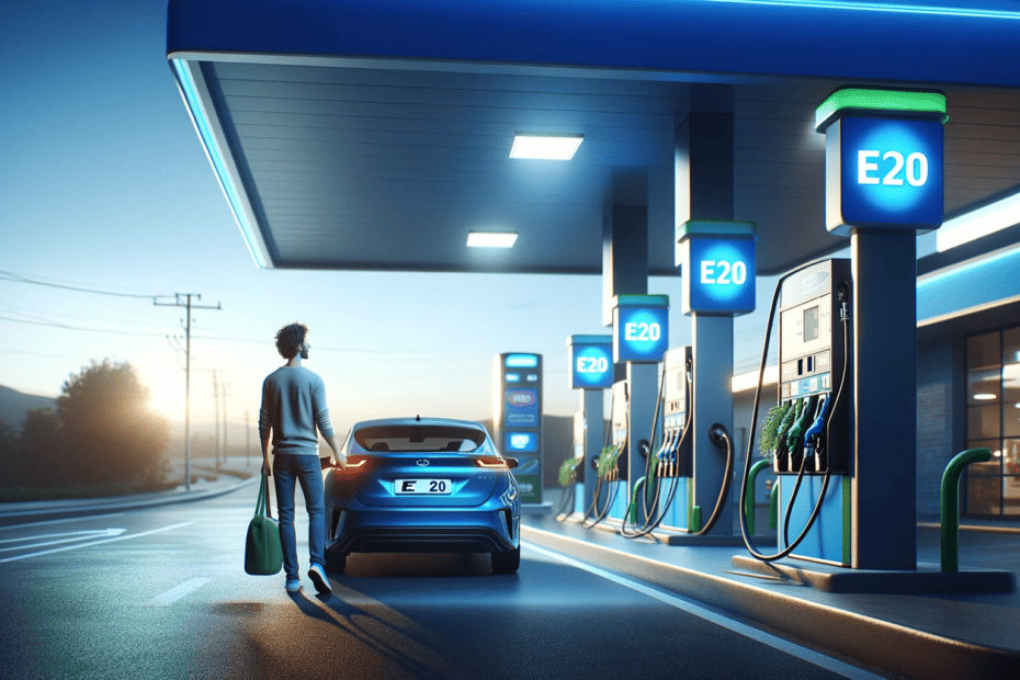 Bild zur Illustration einer Tankstelle mit E20 Benzin